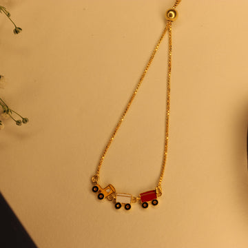 Train enamel slider Bracelet